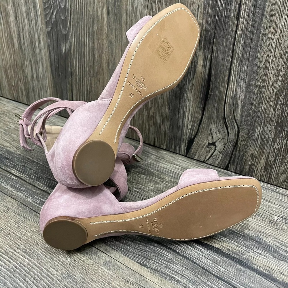 Valentino Suede (pale pink) Gladiator Sandals Womens Sz 7